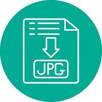 Jpg Multi Color Circle Icon vector