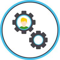 Draft Tools Flat Circle Icon vector