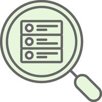 Search Database Fillay Icon Design vector