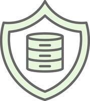 Secure Data Fillay Icon Design vector