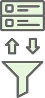 Filtering Fillay Icon Design vector