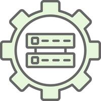 Data Management Fillay Icon Design vector