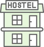 Hostal relleno icono diseño vector