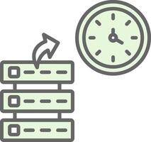 Clock Time Fillay Icon Design vector
