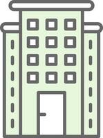 Skyscraper Fillay Icon Design vector