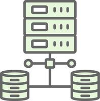 Data Network Fillay Icon Design vector