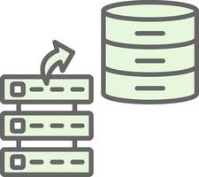 Data Stacks Fillay Icon Design vector