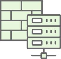 Firewall Fillay Icon Design vector