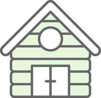 Cabin Fillay Icon Design vector