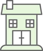 bungalow relleno icono diseño vector