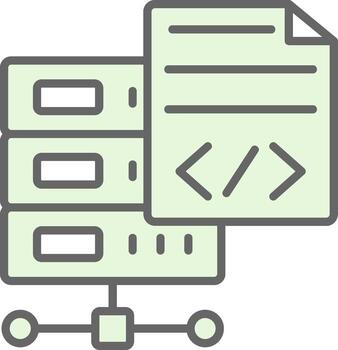 programación idioma relleno icono diseño vector