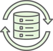 Data Synchronization Fillay Icon Design vector