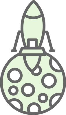 Moon Landing Fillay Icon Design