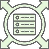 Data Driven Fillay Icon Design vector