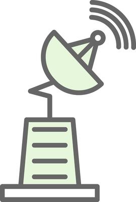 Satellite Dish Fillay Icon Design