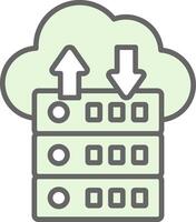 Data Flow Fillay Icon Design vector