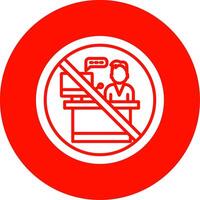 Prohibited Sign Multi Color Circle Icon vector