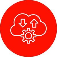 Cloud Multi Color Circle Icon vector
