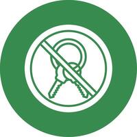 Prohibited Sign Multi Color Circle Icon vector