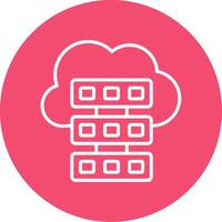 Cloud Computing Multi Color Circle Icon vector