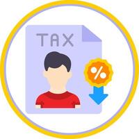 Industrial Worker Flat Circle Icon vector