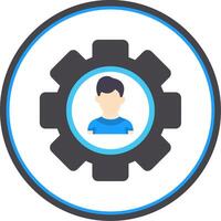 Coal Mining Flat Circle Icon vector