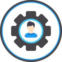 Coal Mining Flat Circle Icon vector