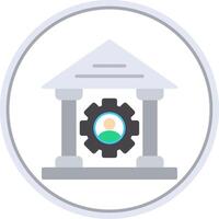 Saw Machine Flat Circle Icon vector