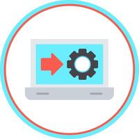 Industry Flat Circle Icon vector