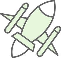 Rocket Ship Fillay Icon Design vector