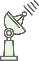 Satellite Dish Fillay Icon Design vector