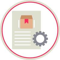 Order Processing Flat Circle Icon vector