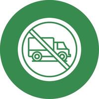 No Heavy Vehicle Multi Color Circle Icon vector