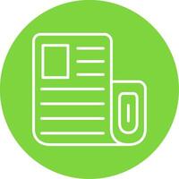 News Paper Multi Color Circle Icon vector