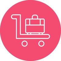 Trolley Multi Color Circle Icon vector