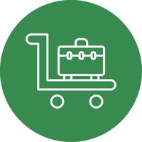 Trolley Multi Color Circle Icon vector