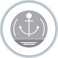 Anchor Flat Circle Icon vector