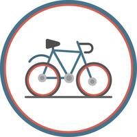 Bicycle Flat Circle Icon vector