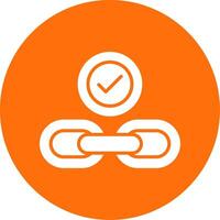 Hyperlink Multi Color Circle Icon vector