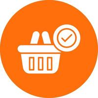 Basket Multi Color Circle Icon vector