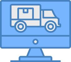 Logistics Line Filled Blue Icon vector