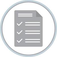 Customs Declaration Flat Circle Icon vector