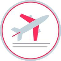 Take Off Flat Circle Icon vector