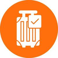 Luggage Multi Color Circle Icon vector