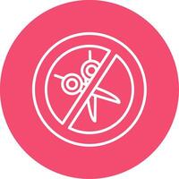 No Scissors Multi Color Circle Icon vector