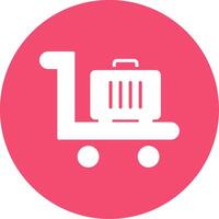 Trolley Multi Color Circle Icon vector