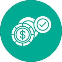 Dollar Multi Color Circle Icon vector