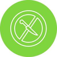 No Knife Multi Color Circle Icon vector