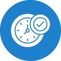 Clock Multi Color Circle Icon vector