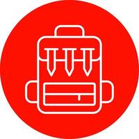 Backpack Multi Color Circle Icon vector